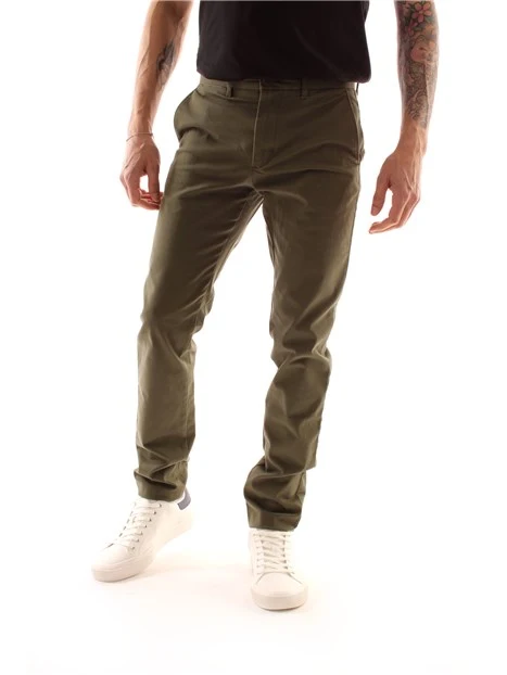 PANTALONI CHINO SLIM FIT UOMO VERDE