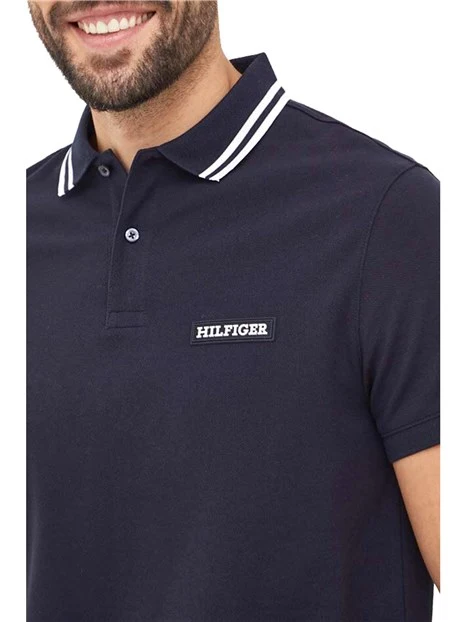 POLO MANICA CORTA CON LOGO UOMO BLU