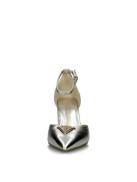 SLINGBACK BARSYN IN PELLE DONNA PLATINO