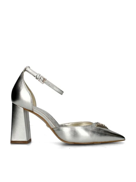 SLINGBACK BARSYN IN PELLE DONNA PLATINO