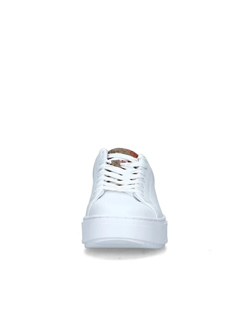 SNEAKERS PLATFORM DENESA4 CON TALLONE COLORATO DONNA BIANCO ROSSO