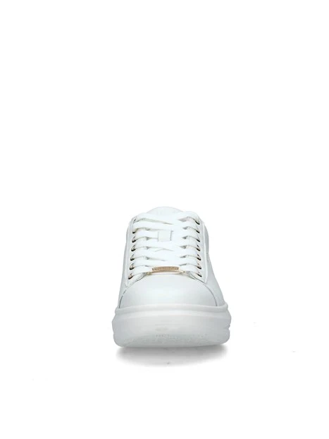 SNEAKERS PLATFORM VIBO CARRY OVER CON TALLONE EFFETTO PITONATO DONNA BIANCO ORO