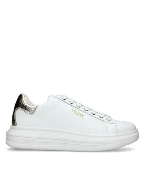 SNEAKERS PLATFORM VIBO CARRY OVER CON TALLONE EFFETTO PITONATO DONNA BIANCO ORO