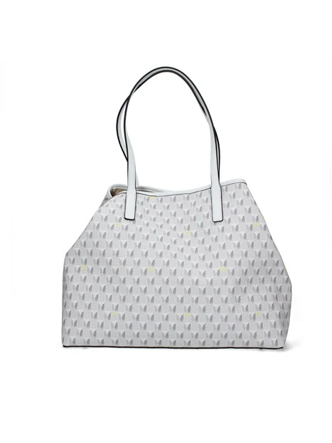 BORSA A SPALLA VIKKY CON STAMPA GEOMETRICA DONNA GRIGIO CHIARO