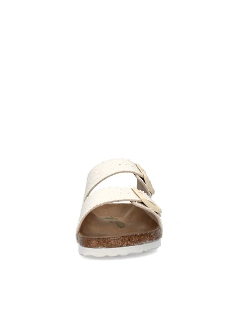 CIABATTE ARIZONA RIVET LOGO DONNA BEIGE