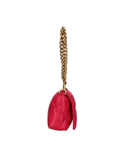 BORSA A TRACOLLA PICCOLA TRAPUNTATA LAPUFFY MATELASSE' CON LOGO DONNA ROSSO