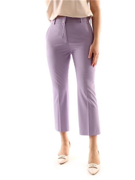 PANTALONI CROPPED A TROMBETTA DONNA VIOLA