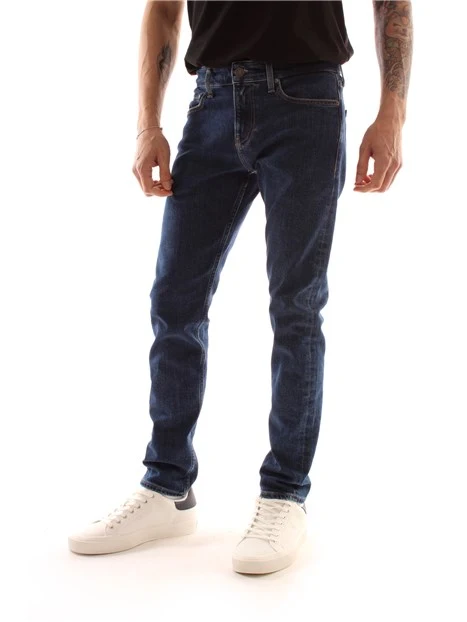 JEANS SLIM FIT IN DENIM IN MISTO COTONE UOMO BLU