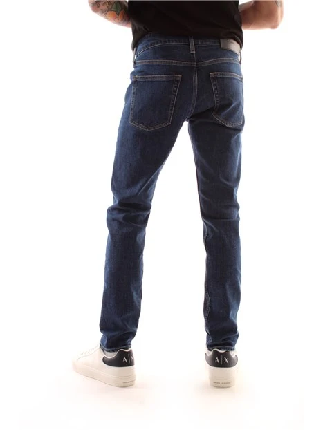 JEANS SLIM FIT IN DENIM IN MISTO COTONE UOMO BLU