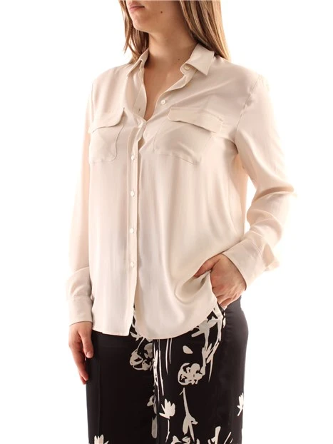 CAMICIA IN CREPE MISTO SETA DONNA BIANCO