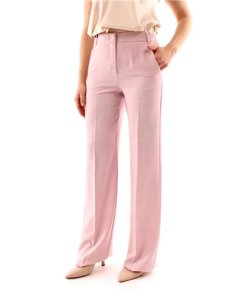 PANTALONI PALAZZO IN STUOIA DONNA ROSA