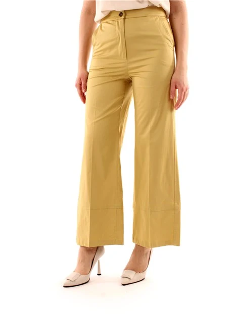 PANTALONI PALAZZO IN RASO DONNA GIALLO