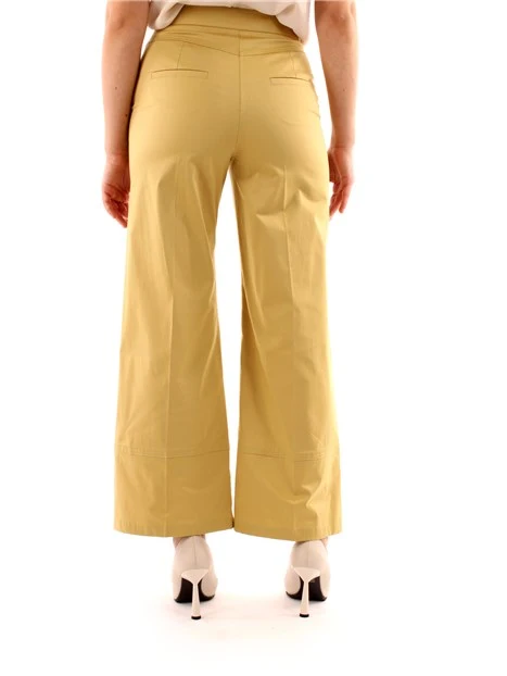 PANTALONI PALAZZO IN RASO DONNA GIALLO