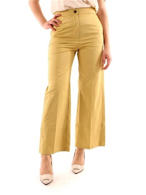 PANTALONI PALAZZO IN RASO DONNA GIALLO