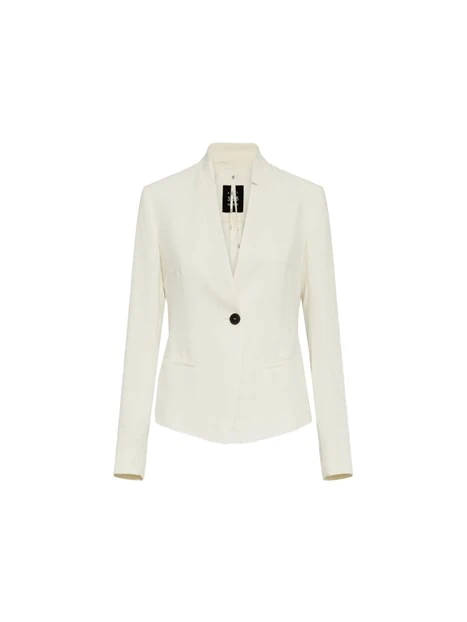 GIACCA BLAZER ART. 365 SEMIADERENTE MONOPETTO DONNA BIANCO