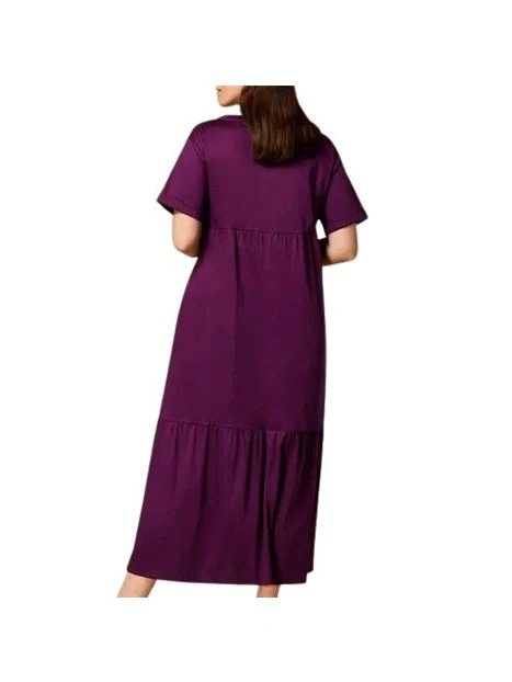 VESTITO LUNGO IN PURO COTONE DONNA VIOLA