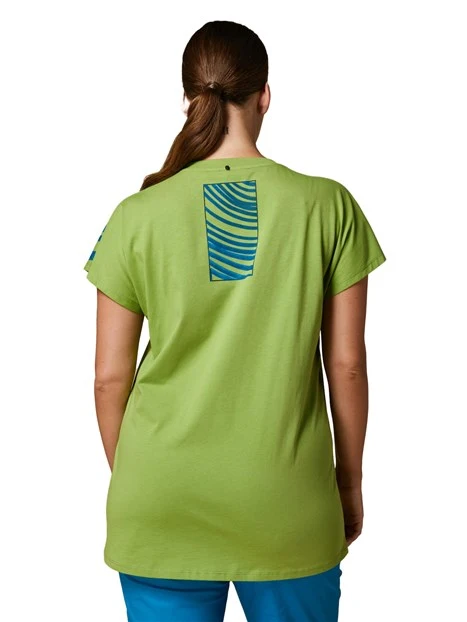 T-SHIRT MANICA CORTA IN MAGLIA DI COTONE DONNA VERDE