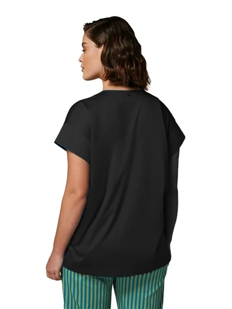 BLUSA IN PURO COTONE DONNA NERO