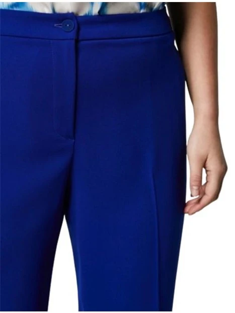 PANTALONI CHINO VITA ALTA DONNA BLU