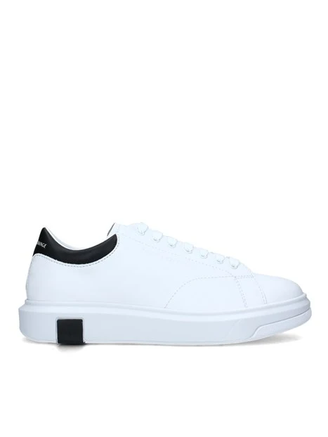 SNEAKERS BASSE CON LOGO IMPRESSO UOMO BIANCO NERO