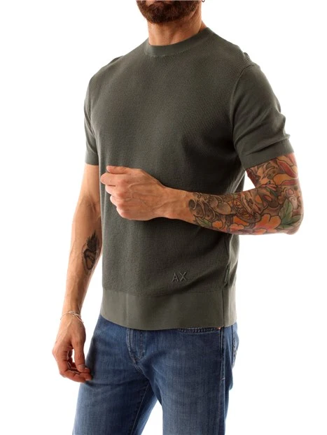 T-SHIRT MANICA CORTA IN COTONE UOMO VERDE