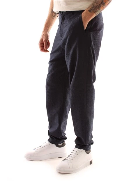 PANTALONI CHINO CON LOGO UOMO BLU