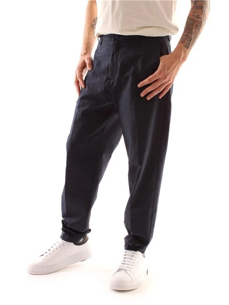 PANTALONI CHINO CON LOGO UOMO BLU