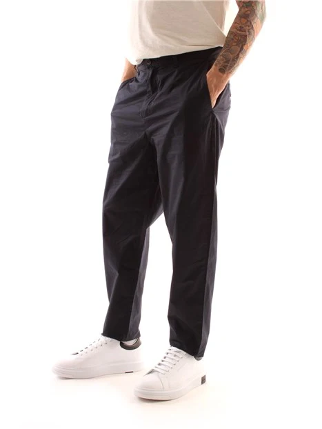 PANTALONI CHINO IN PURO COTONE UOMO BLU