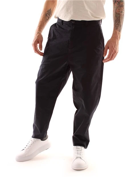 PANTALONI CHINO IN PURO COTONE UOMO BLU