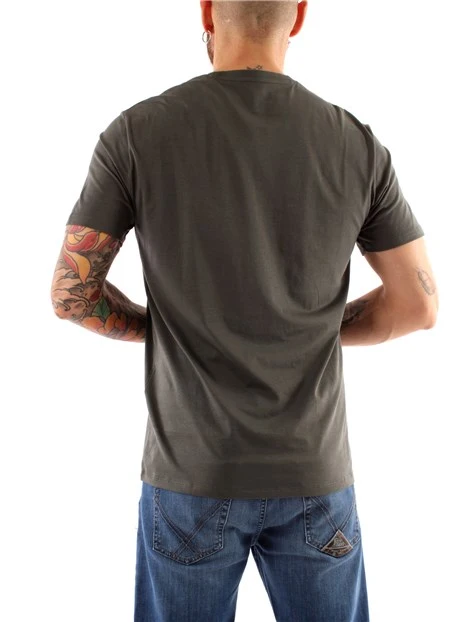 T-SHIRT MANICA CORTA CON LOGO IN COTONE UOMO GRIGIO