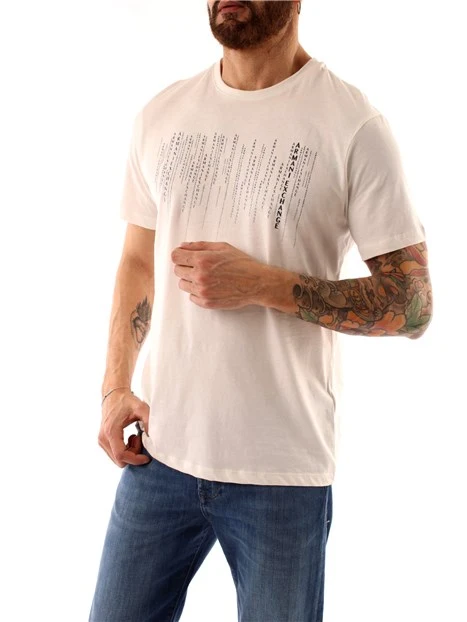 T-SHIRT MANICA CORTA CON LOGO STAMPATO UOMO BIANCO