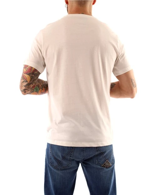 T-SHIRT MANICA CORTA CON LOGO STAMPATO UOMO BIANCO