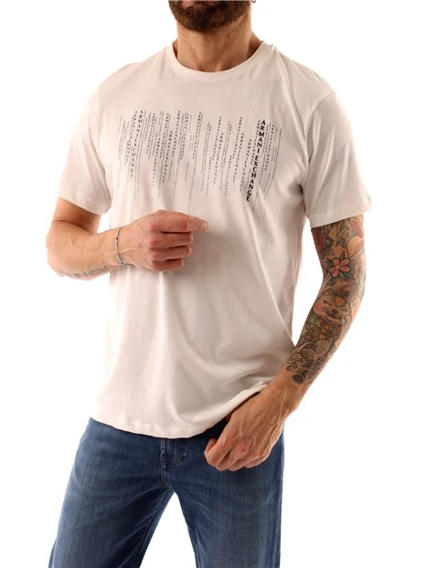 T-SHIRT MANICA CORTA CON LOGO STAMPATO UOMO BIANCO