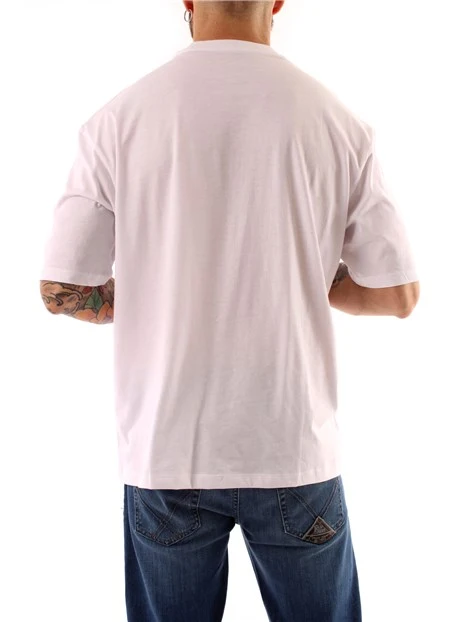 T-SHIRT MANICA CORTA CON LOGO MULTICOLORE UOMO BIANCO