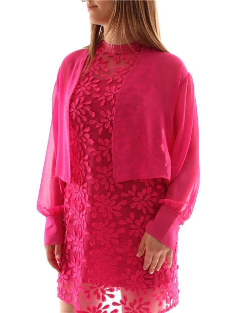 GIACCA COPRISPALLE IN GEORGETTE DONNA FUCSIA