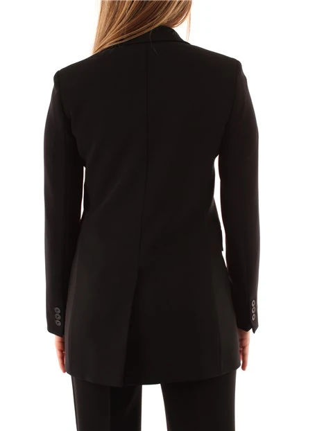 GIACCA BLAZER MONOPETTO CON BOTTONE DONNA NERO