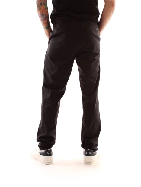 PANTALONI CHINO MISTO COTONE UOMO NERO