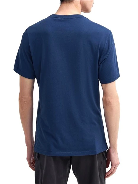 T-SHIRT MANICA CORTA CON STAMPA UOMO BLU