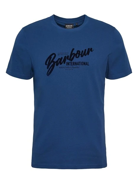 T-SHIRT MANICA CORTA CON STAMPA UOMO BLU