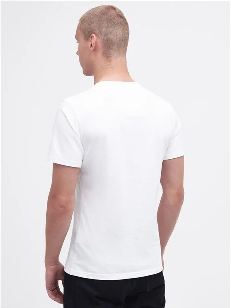 T-SHIRT MANICA CORTA CON LOGO PICCOLO UOMO BIANCO