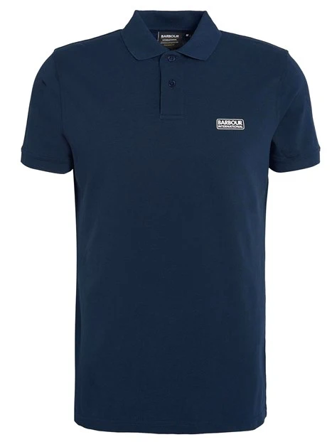 POLO MANICA CORTA IN PURO COTONE CON LOGO UOMO BLU