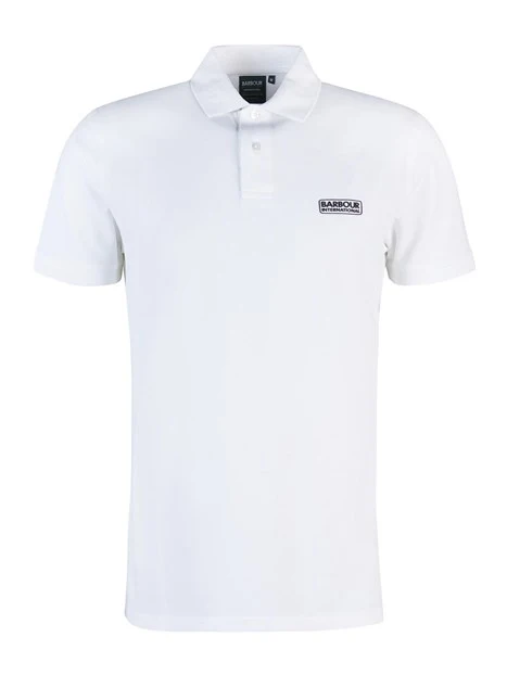 POLO MANICA CORTA CON LOGO IN PURO COTONE UOMO BIANCO