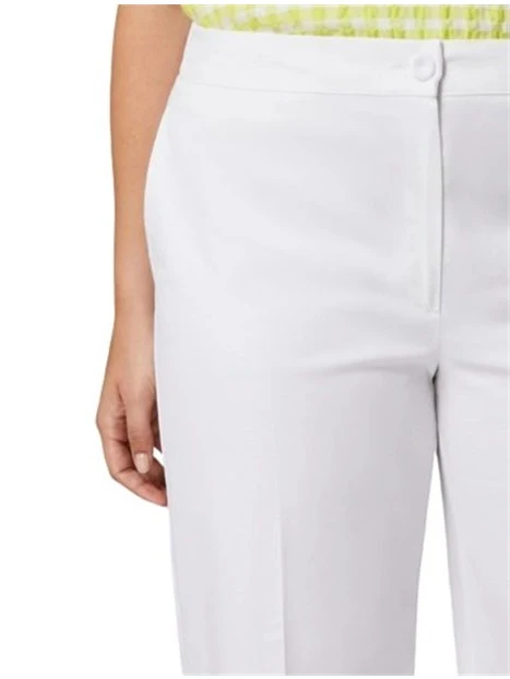 PANTALONI CROPPED IN GABARDINA DI COTONE DONNA BIANCO