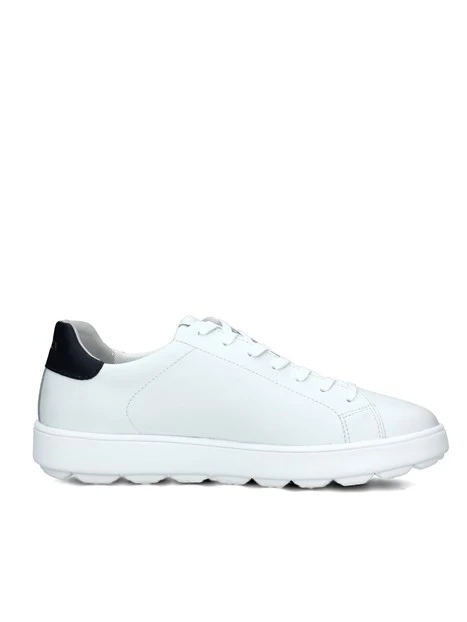 SNEAKERS BASSE SPHERICA CON TALLONE LOGATO UOMO BIANCO