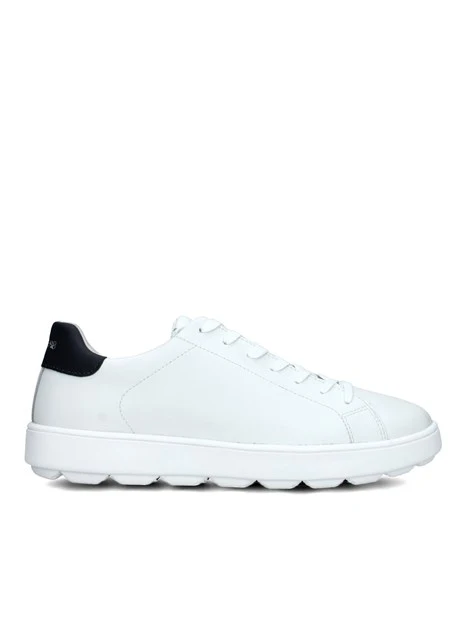 SNEAKERS BASSE SPHERICA CON TALLONE LOGATO UOMO BIANCO