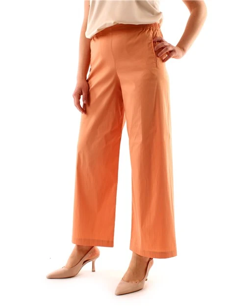 PANTALONI PALAZZO IN COTONE DONNA ARANCIO