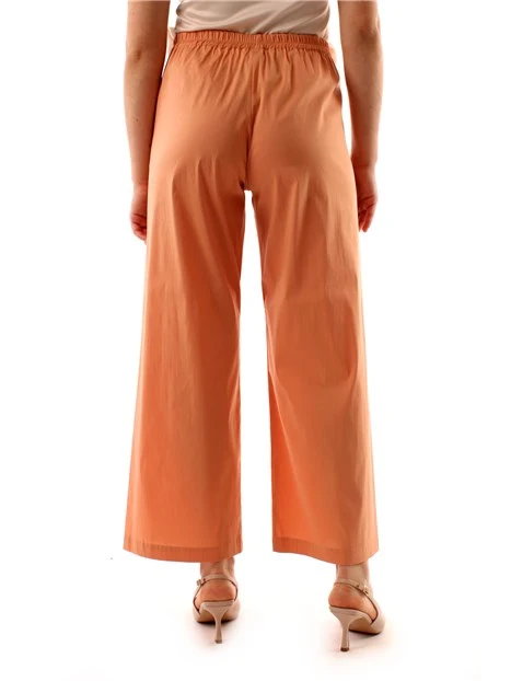 PANTALONI PALAZZO IN COTONE DONNA ARANCIO