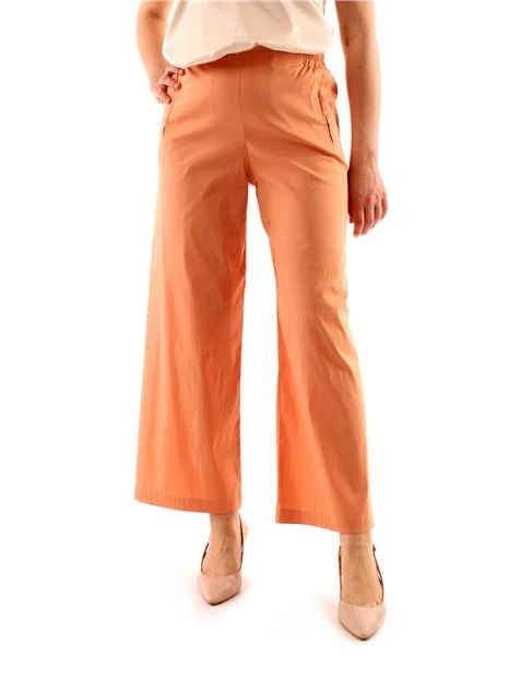 PANTALONI PALAZZO IN COTONE DONNA ARANCIO