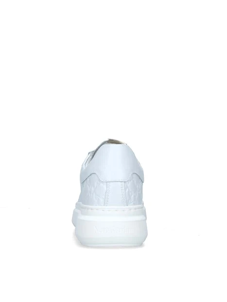 SNEAKERS PLATFORM CON TRAMA NG IMPRESSA DONNA BIANCO