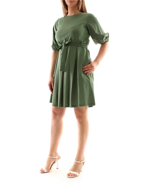 VESTITO CORTO DRAPPEGGIATO DONNA VERDE